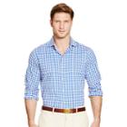 Ralph Lauren Polo Golf Performance Twill Sport Shirt Blue/white