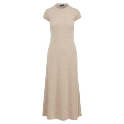 Ralph Lauren Cashmere Fit-and-flare Dress Truffle Melange