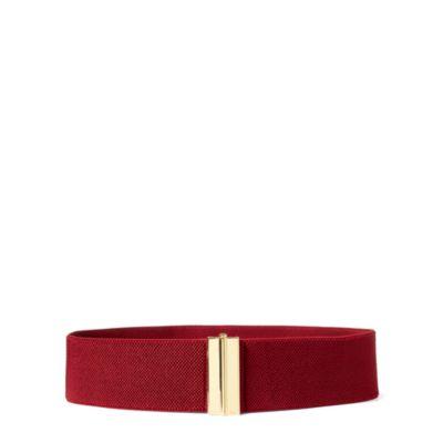 Ralph Lauren Interlocking Stretch Wide Belt Vermillion