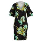 Ralph Lauren Print Ponte Shift Dress Black Multi