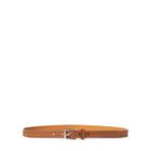 Ralph Lauren Skinny Pebbled Leather Belt Cuoio