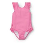 Ralph Lauren Ruffled One-piece Swimsuit Hammond Pink 18m