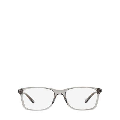 Ralph Lauren Polo Square Eyeglasses Shiny Semi Trasp Grey
