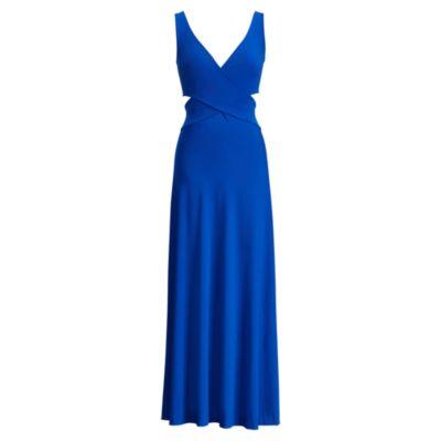 Ralph Lauren Jersey Wrap Dress Mountain Blue