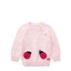 Ralph Lauren Ladybug Cotton Sweater Hint Of Pink Heather 24m