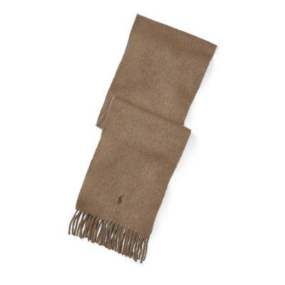 Ralph Lauren Reversible Merino Wool Scarf Hny Bwn Hr/nutmeg Hr