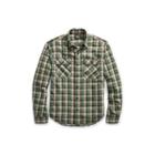 Ralph Lauren Matlock Plaid Cotton Workshirt Rl 954 Green Grey