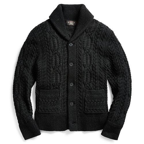 Ralph Lauren Rrl Merino Wool Shawl Cardigan