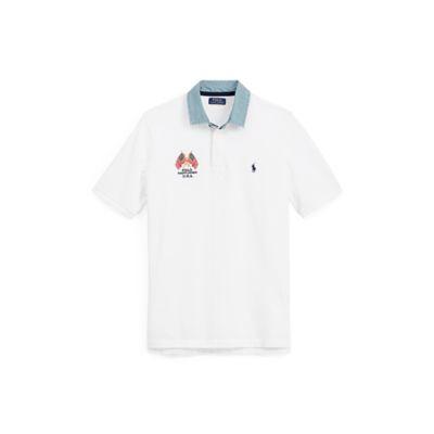 Ralph Lauren Classic Fit Mesh Polo Shirt White L Tall