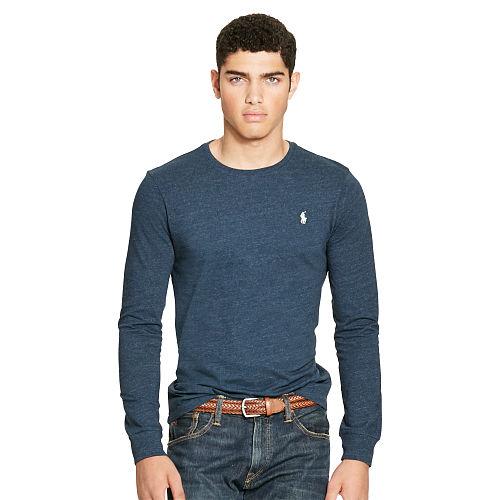 Polo Ralph Lauren Custom-fit Long-sleeve T-shirt Blue Eclipse Heather