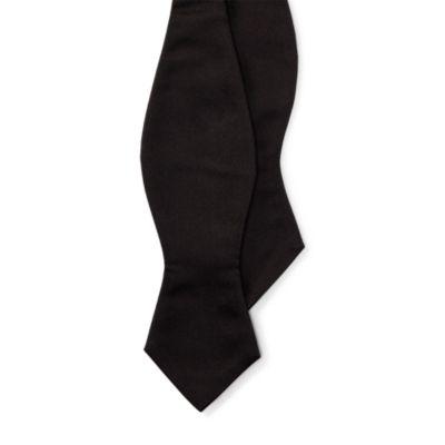 Ralph Lauren Silk Satin Bow Tie Black Satin