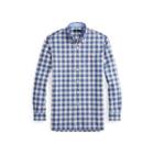 Ralph Lauren Classic Fit Plaid Cotton Shirt Royal Blue/canary Multi L Tall