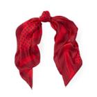 Ralph Lauren Dot Silk Scarf Red