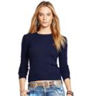 Polo Ralph Lauren Wool Blend Crewneck Sweater Hunter Navy