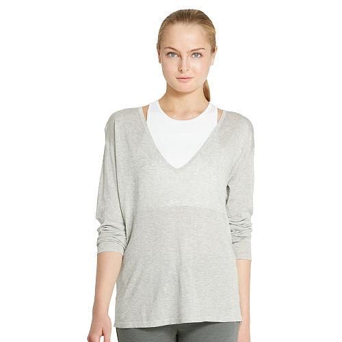 Polo Ralph Lauren Open-back V-neck Sweater Dawn Grey Heather