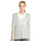 Polo Ralph Lauren Open-back V-neck Sweater Dawn Grey Heather