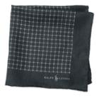 Polo Ralph Lauren Checked Linen Pocket Square Grey