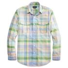 Polo Ralph Lauren Standard Fit Beach Twill Shirt Signal Green/yellow Mult