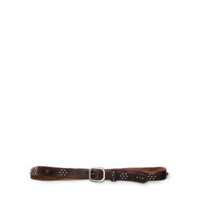 Ralph Lauren Rasco Leather Belt Vintage Black