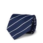 Ralph Lauren Striped Silk Repp Tie Navy/ White