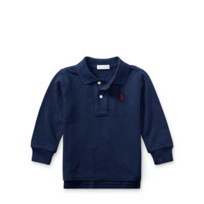 Ralph Lauren Cotton Mesh Long-sleeve Polo Newport Navy 3m