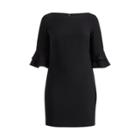 Ralph Lauren Crepe Flutter-sleeve Dress Polo Black
