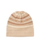 Ralph Lauren Striped Fair Isle Slouchy Hat Camel Tonal