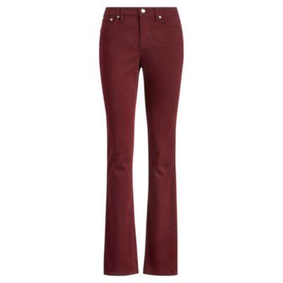 Ralph Lauren Premier Straight Curvy Jean Red Sangria
