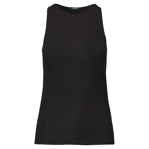 Ralph Lauren Lauren Slim Stretch Cotton Tank Polo Black