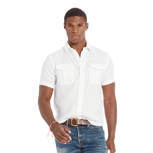 Polo Ralph Lauren Slim-fit Linen Twill Shirt White