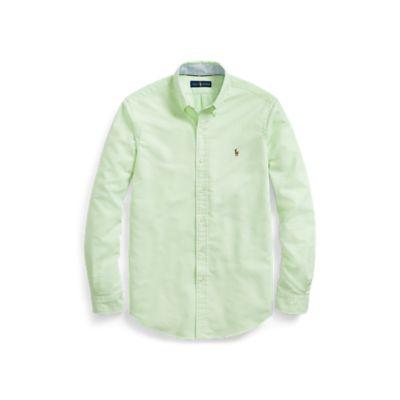 Ralph Lauren Classic Fit Oxford Shirt Lime/white