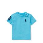 Ralph Lauren Cotton Jersey Crewneck T-shirt Margie Blue 6m