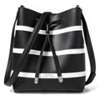 Ralph Lauren Debby Ii Drawstring Bag Black/vanilla Stripe