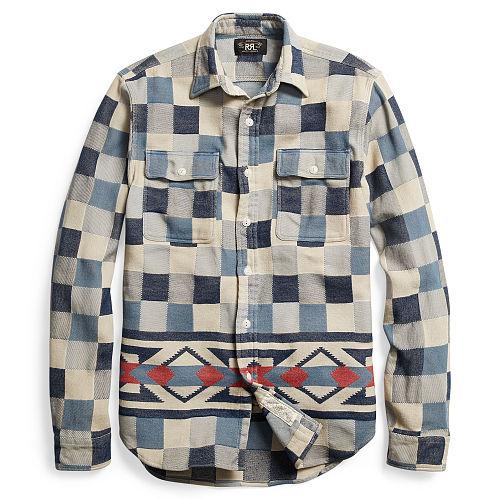 Ralph Lauren Rrl Cotton Jacquard Shirt Jacket