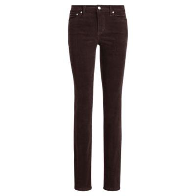 Ralph Lauren Premier Straight Corduroy Jean Deep Chestnut