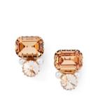 Ralph Lauren Crystal Pearl Studs Champagne/pearl