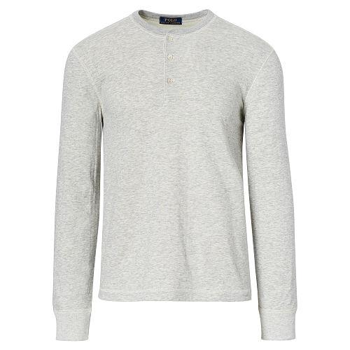 Polo Ralph Lauren Custom Fit Cotton-blend Henley Spring Heather/chic Cream