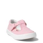 Ralph Lauren Tabby Chambray T-strap Sneaker Light Pink W/ White Pp