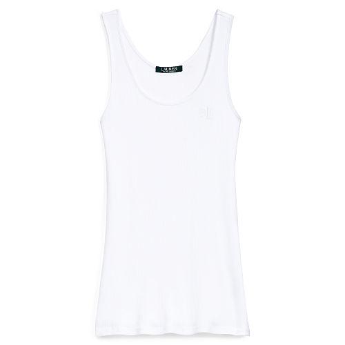 Ralph Lauren Lauren Jersey Scoopneck Tank White