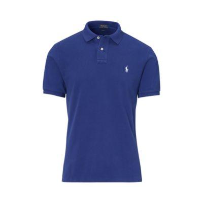 Ralph Lauren Custom Slim Fit Mesh Polo Yale Blue