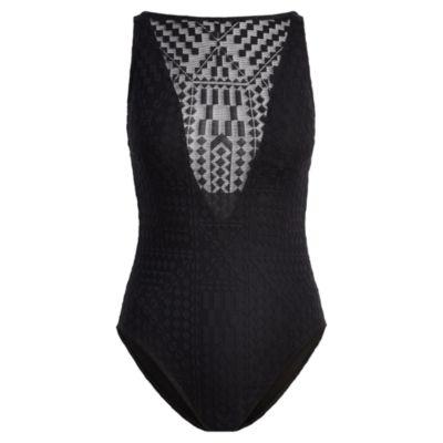 Ralph Lauren Engineered Geometric One-piece Black