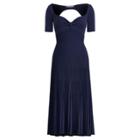 Ralph Lauren Back-cutout Pleated Dress Dark Navy