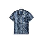 Ralph Lauren Indigo Cotton Camp Shirt Rinsed Blue Indigo