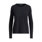 Ralph Lauren Button-trim Cotton Top Polo Black