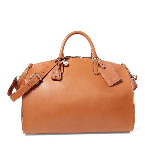 Ralph Lauren Saddle Calfskin Weekender Rl Gold