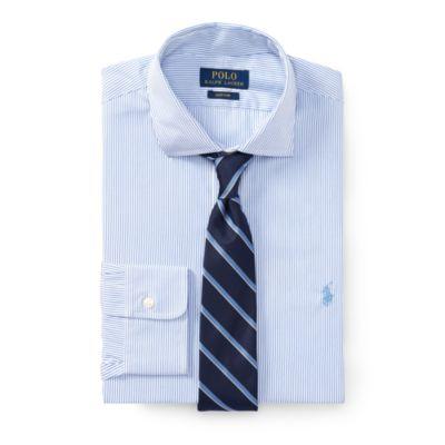 Ralph Lauren Classic Fit Easy Care Shirt 1915a White/ames Blue