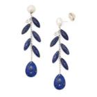 Ralph Lauren Lapis Drop Earrings Silver