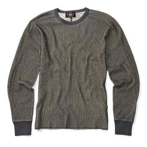 Ralph Lauren Rrl Cotton-blend Jacquard Pullover Castor Grey