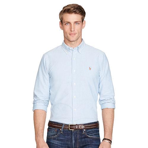 Polo Ralph Lauren Slim-fit Cotton Oxford Shirt Bsr Blue