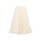 Ralph Lauren Isabella Layered Silk Skirt Ecru